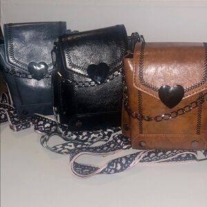 3 Stylish Crossbody Bags with Heart Detail
